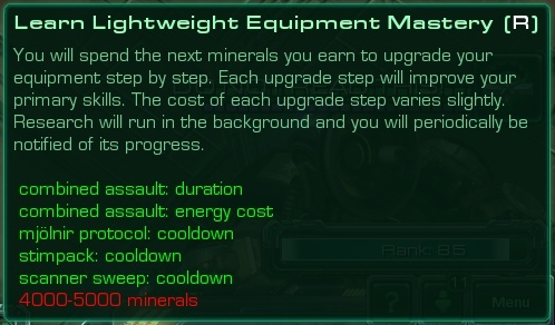 Lightweight Equipment Mastery without the Mastery point cost (Anvil)